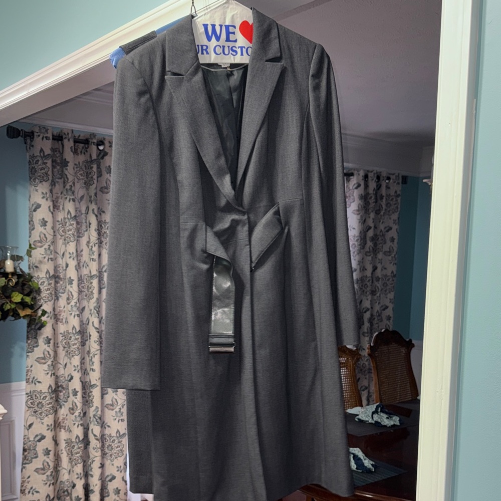 Calvin Klein Gray One Shoulder Dress